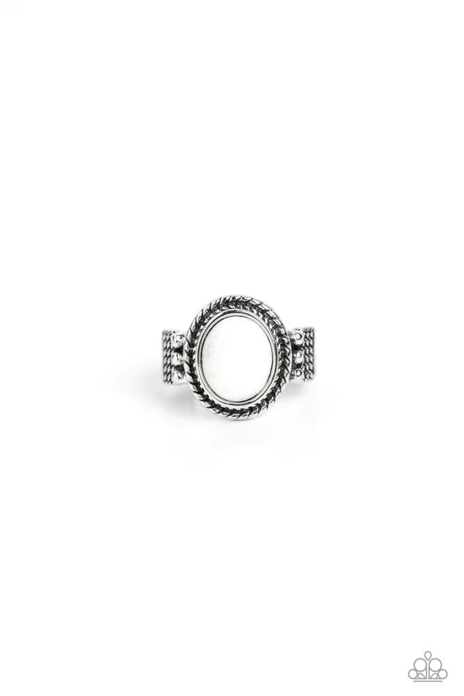 Paparazzi Ranch Ready - White Ring
