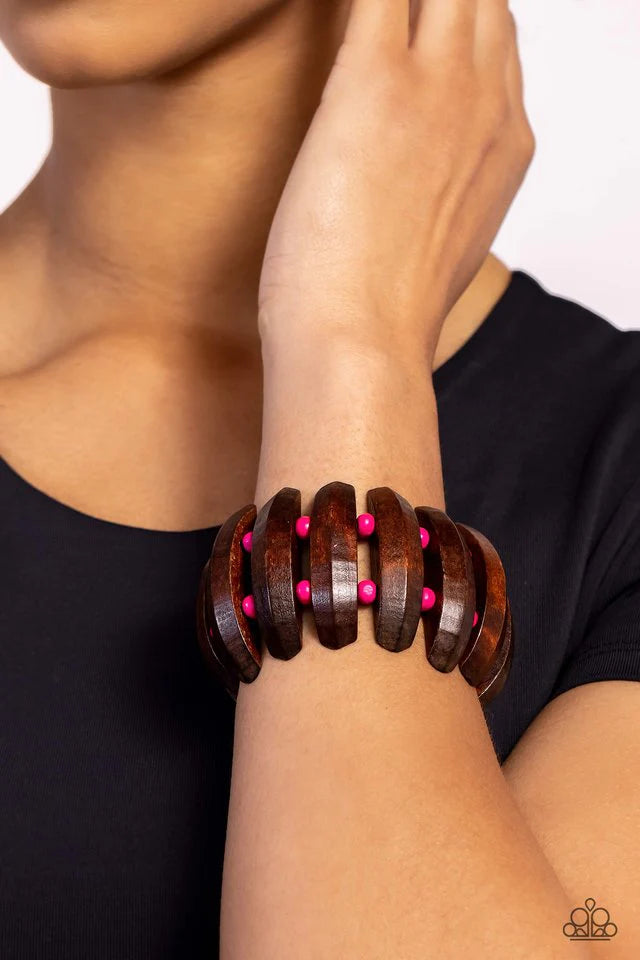 Paparazzi Bora Bora Bauble - Pink Bracelet