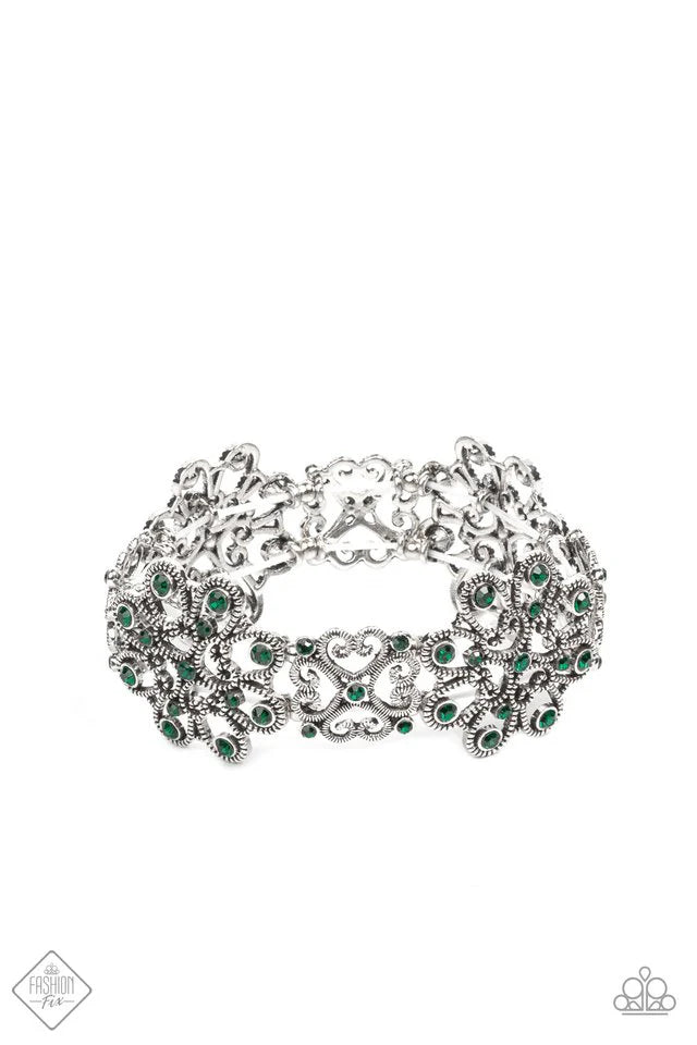 Paparazzi Regal Recognition - Green Bracelet