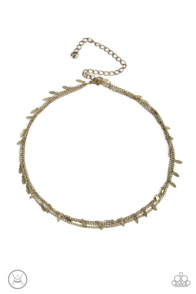 Paparazzi Monochromatic Magic - Brass Necklace