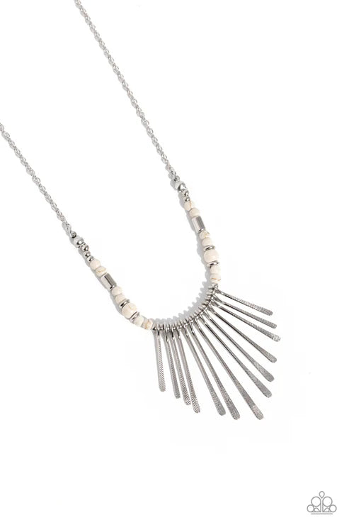 Paparazzi Claws of Nature - White Necklace