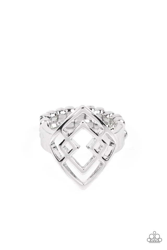Paparazzi Diamond Duo - Silver Ring