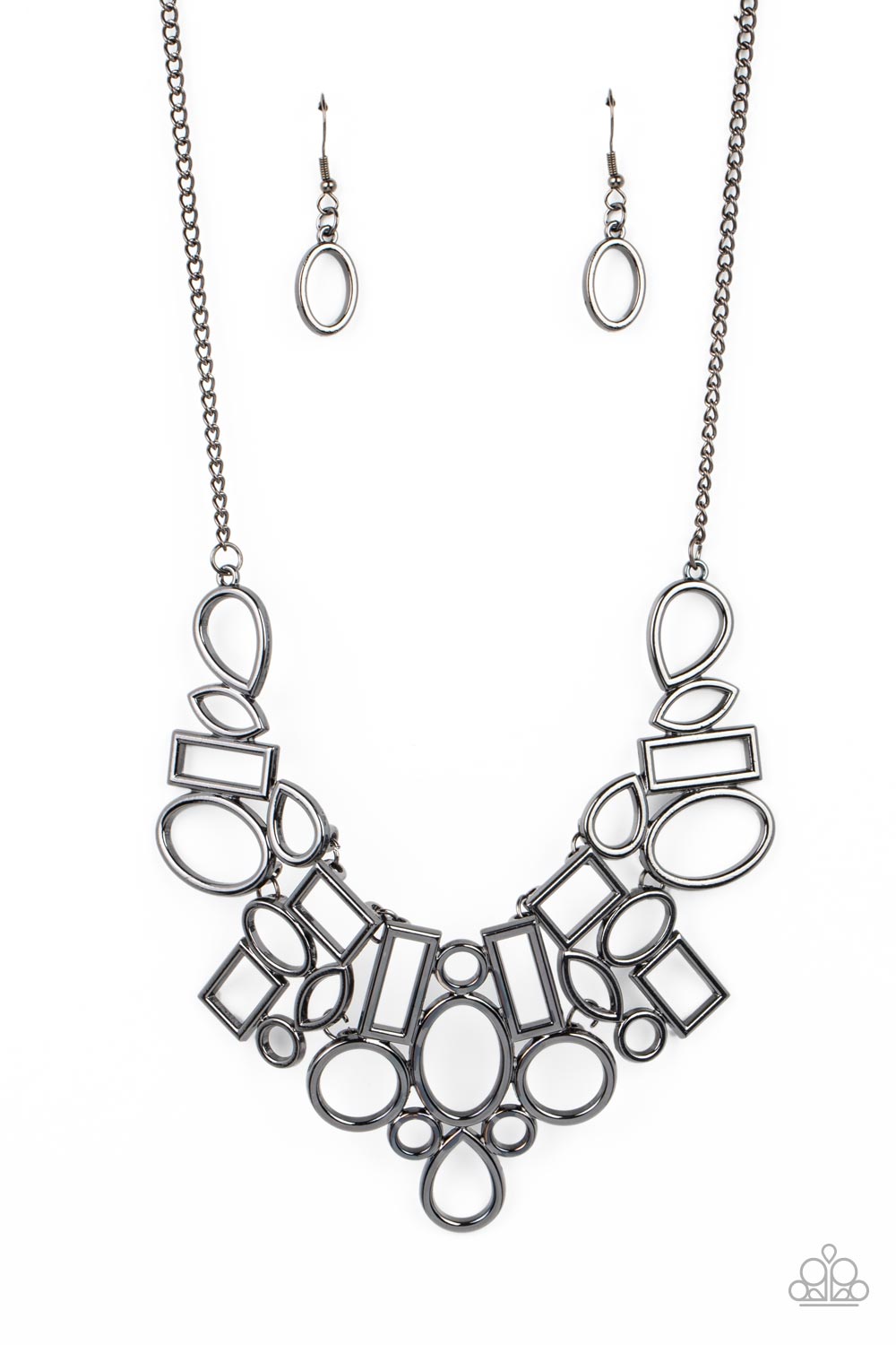 Geometric Grit - Black Paparazzi Necklace