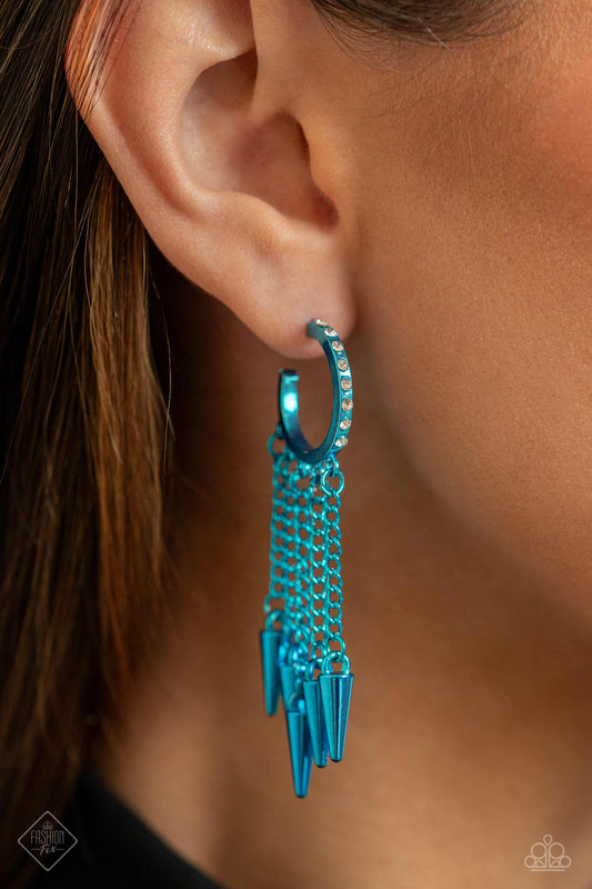Paparazzi Piquant Punk - Blue Earrings