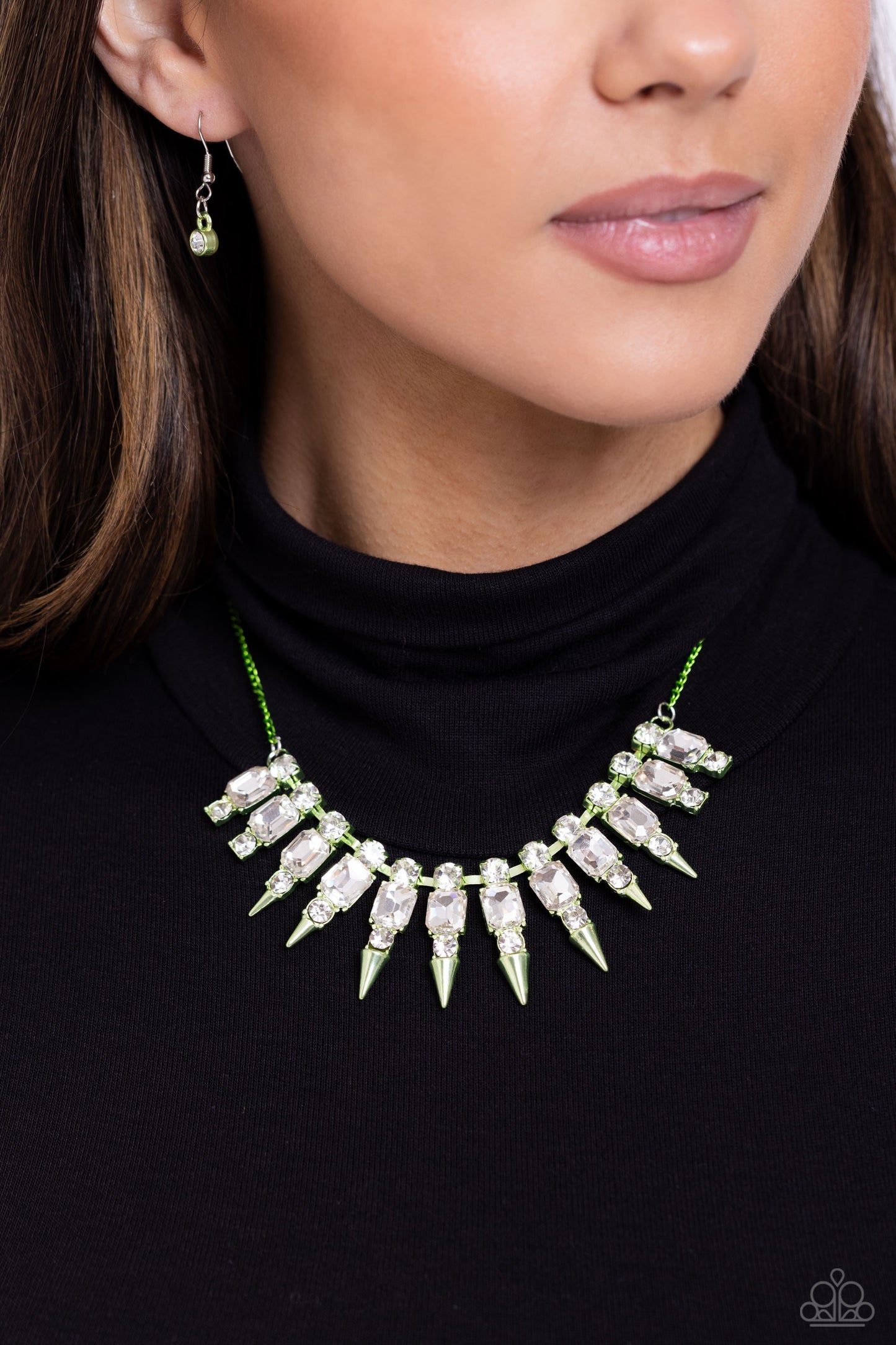 Paparazzi Punk Passion - Green Necklace
