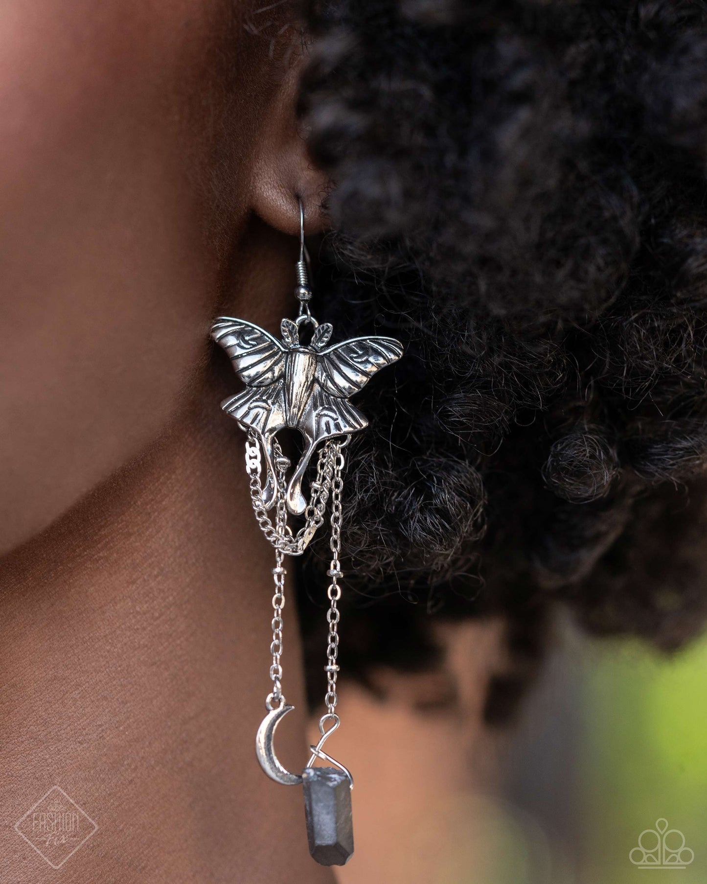 Paparazzi Moth Master - Silver Earrings