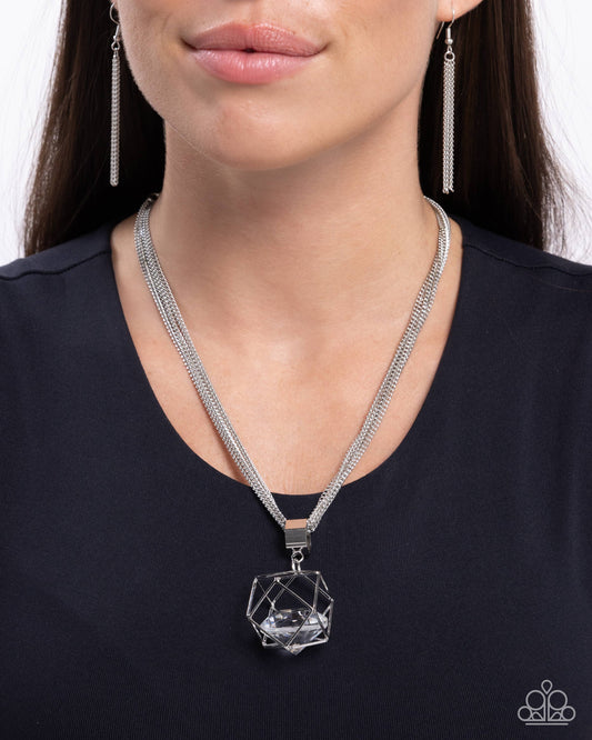Paparazzi Eager Elegance - White Necklace