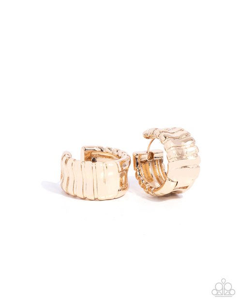 Paparazzi Seamless Sass - Gold Earrings