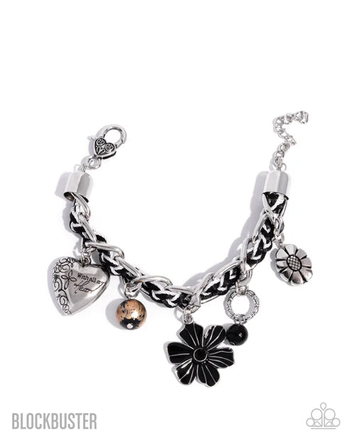 Paparazzi Equally Enchanted - Black Bracelet