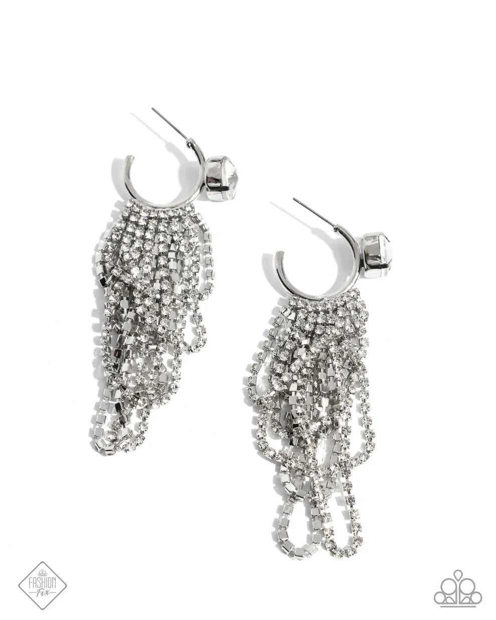 Paparazzi Ceaseless Chic - White Earrings