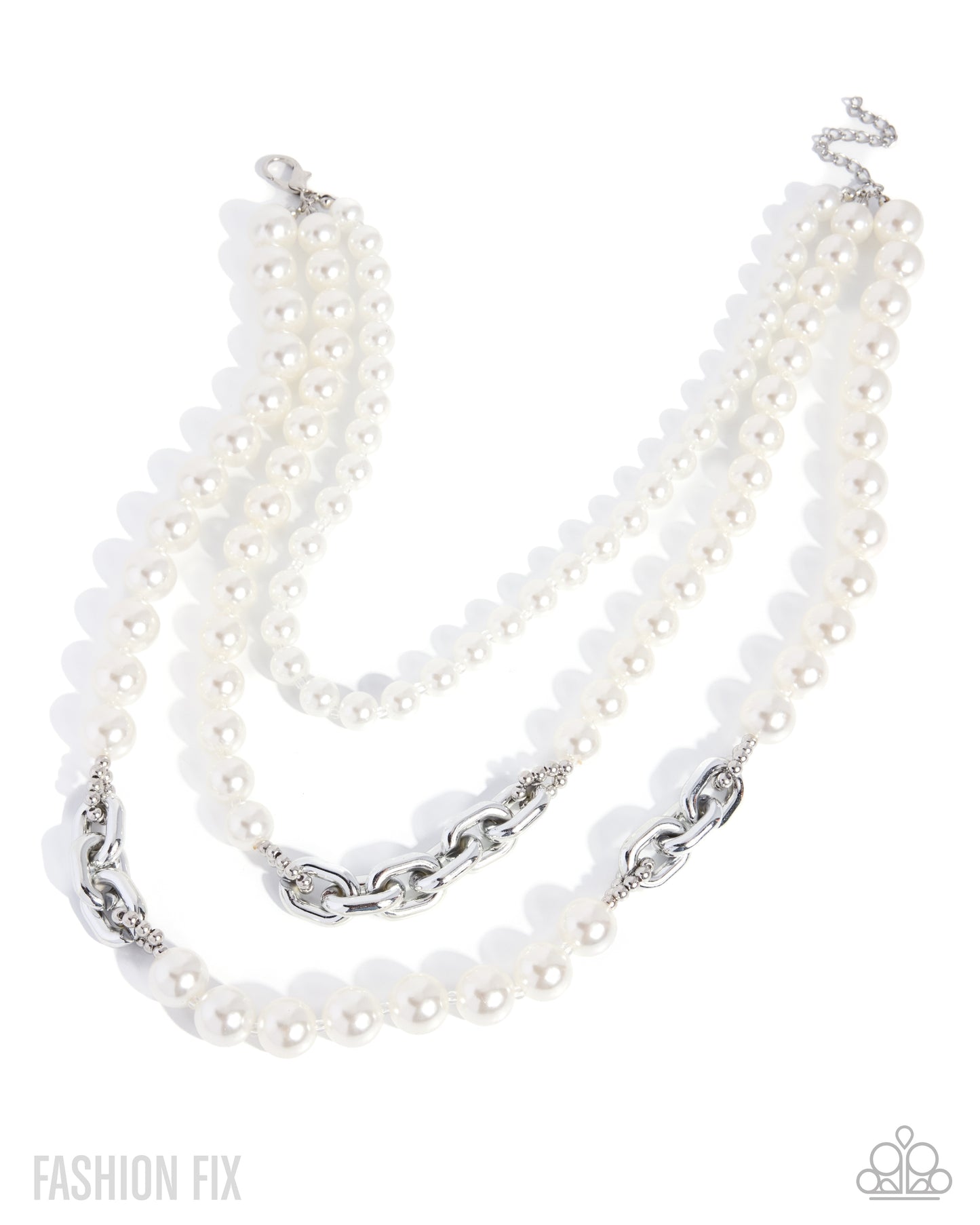 Paparazzi Cheeky Class - White Necklace