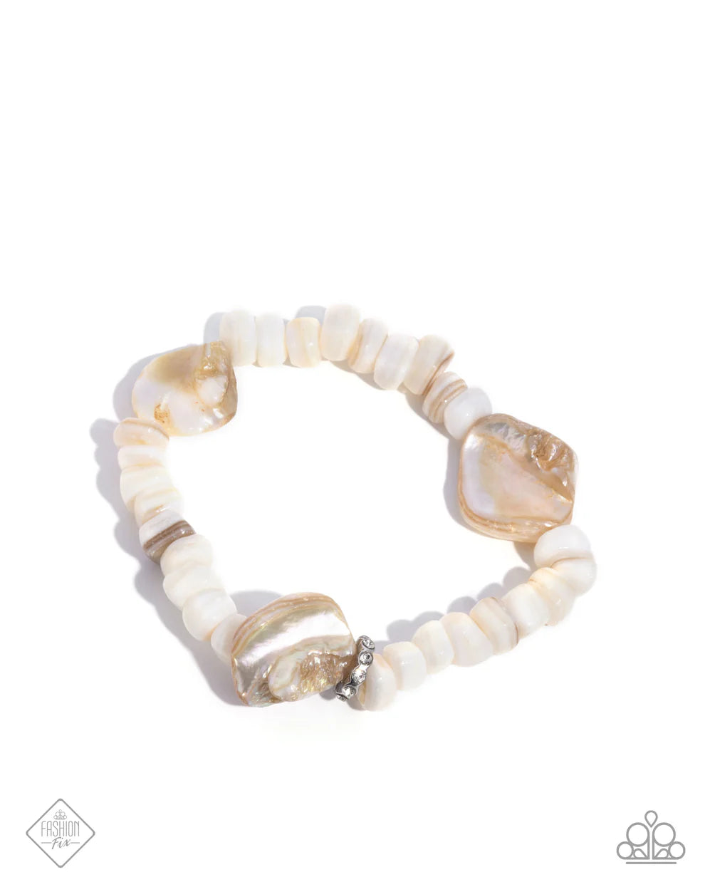 Paparazzi Coastal Caliber - White Bracelet