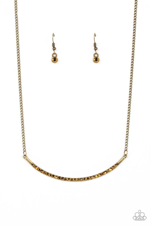 Paparazzi Collar Poppin Sparkle - Brass Necklace