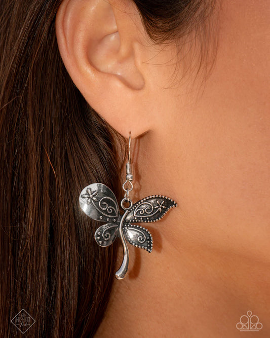 Paparazzi Easy Exhilaration - Silver Earrings