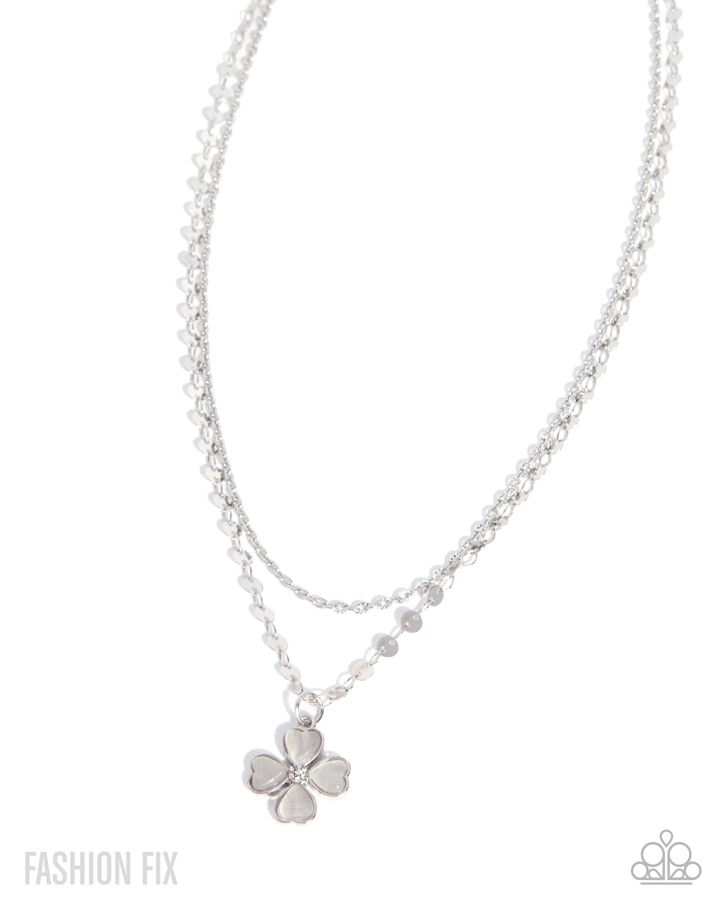 Paparazzi Feminine Flower - White Necklace