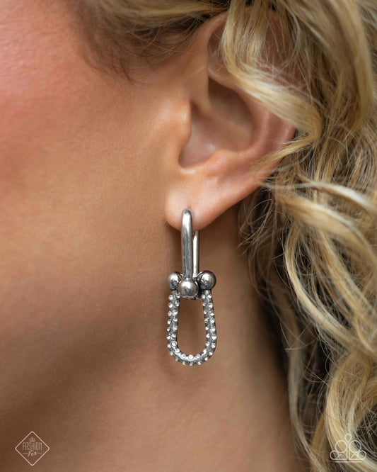 Paparazzi Heightened Haute - White Earrings