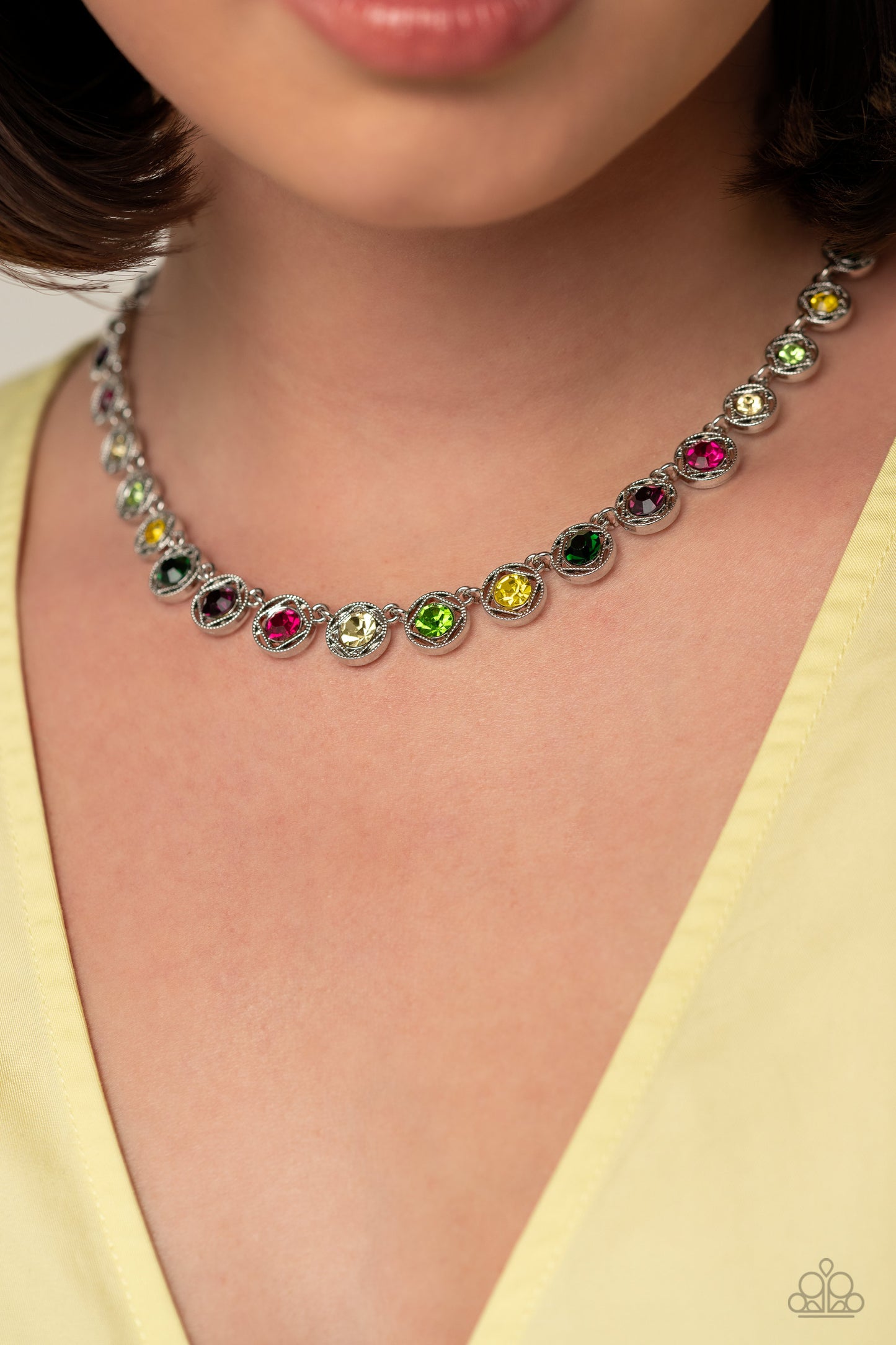 Kaleidoscope Charm - Multi Paparazzi Necklace