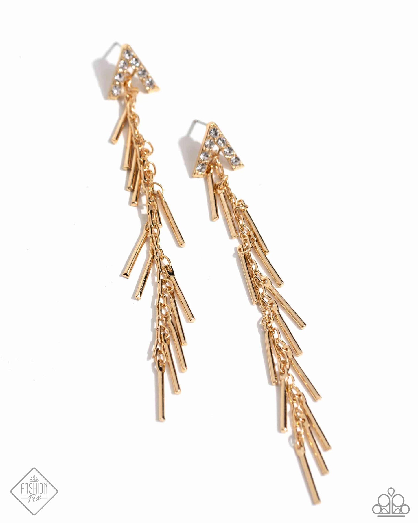 Paparazzi Linear Landmark - Gold Earrings