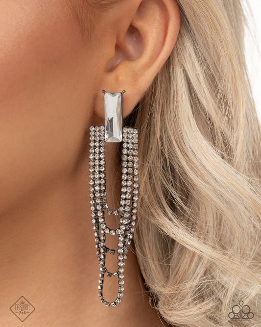 Paparazzi Resounding Radiance - Black Earring