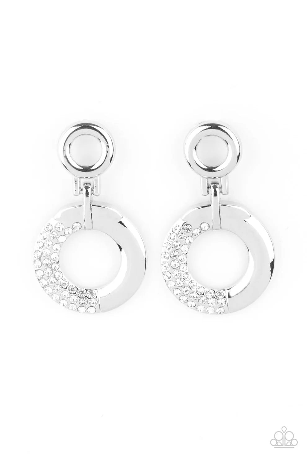 Paparazzi Modern Motivation - White Earrings