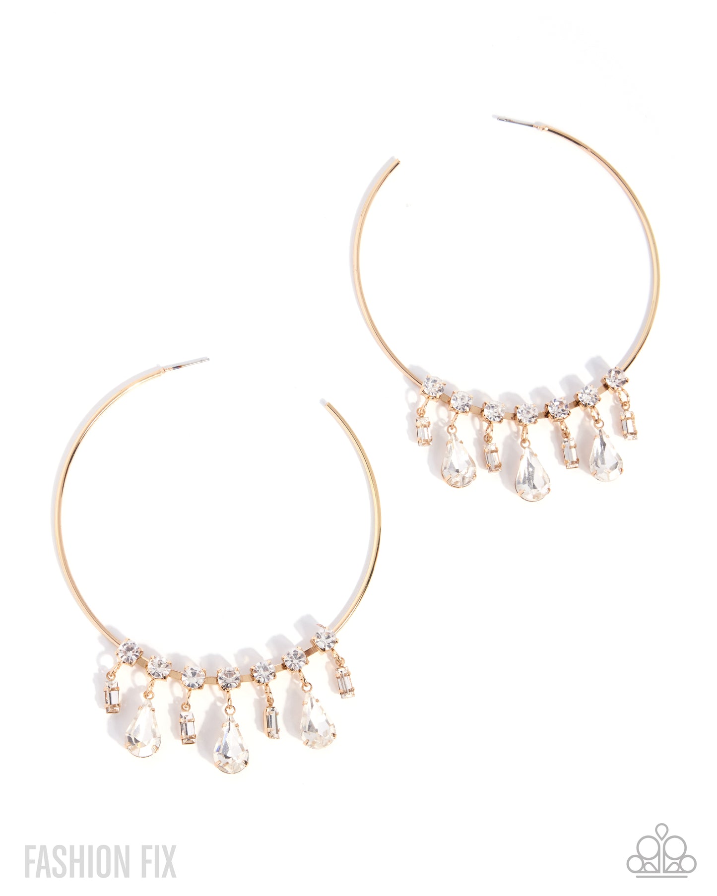 Paparazzi Over The Top Bling - Gold Earrings