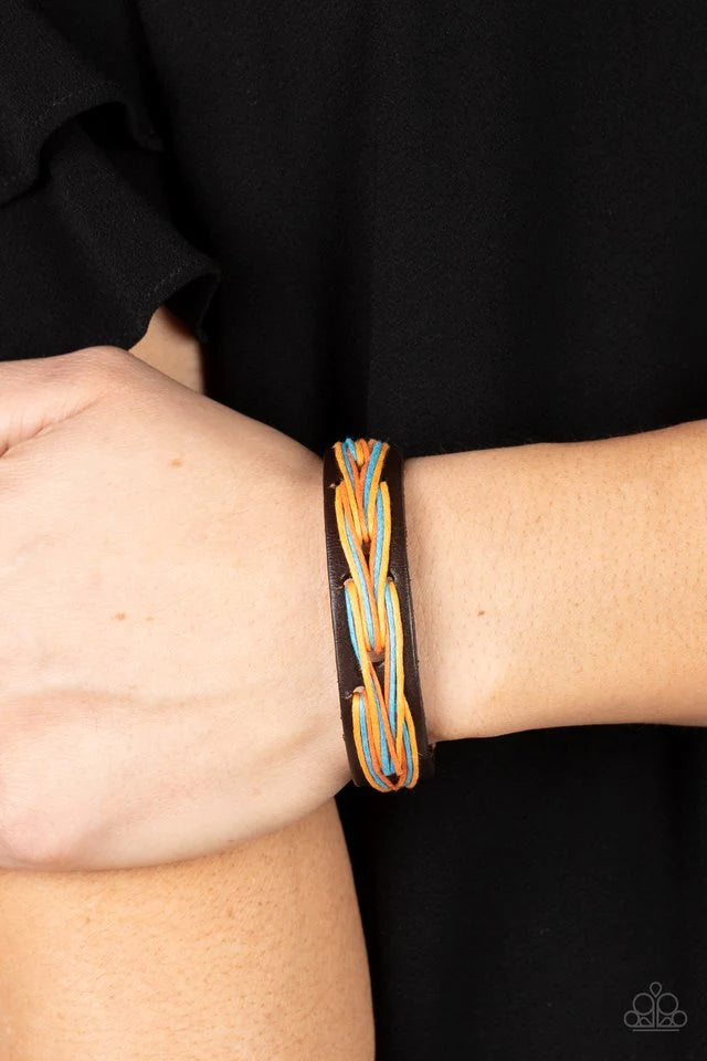 Paparazzi STRING-a-Ding-Ding - Orange Bracelet