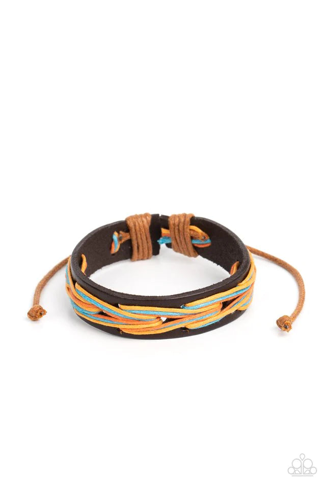 Paparazzi STRING-a-Ding-Ding - Orange Bracelet