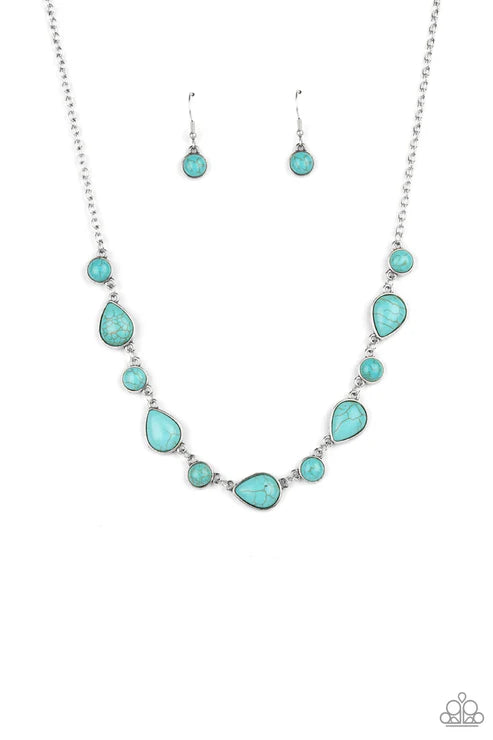 Paparazzi Heavenly Teardrops - Blue Necklace