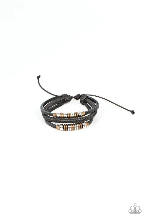 Paparazzi Treasure Tracker - Black Bracelet