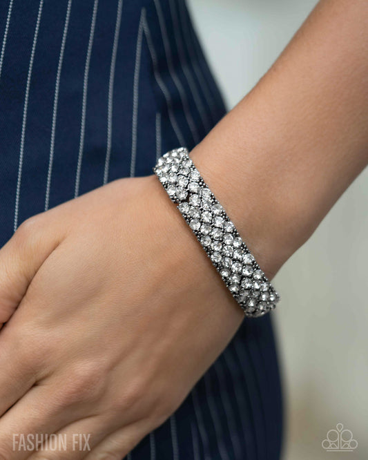 Paparazzi Prismatic Perspective - White Bracelet