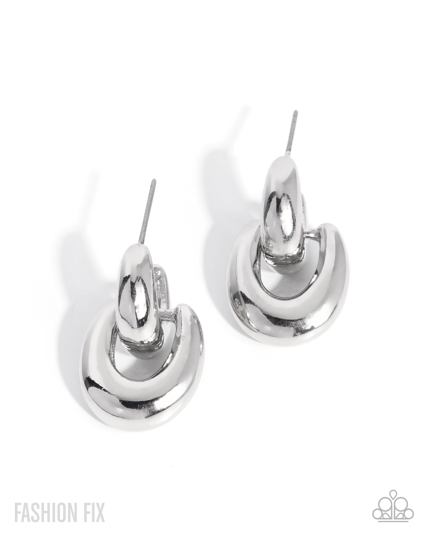 Paparazzi Scheduled Study - Silver Earrings
