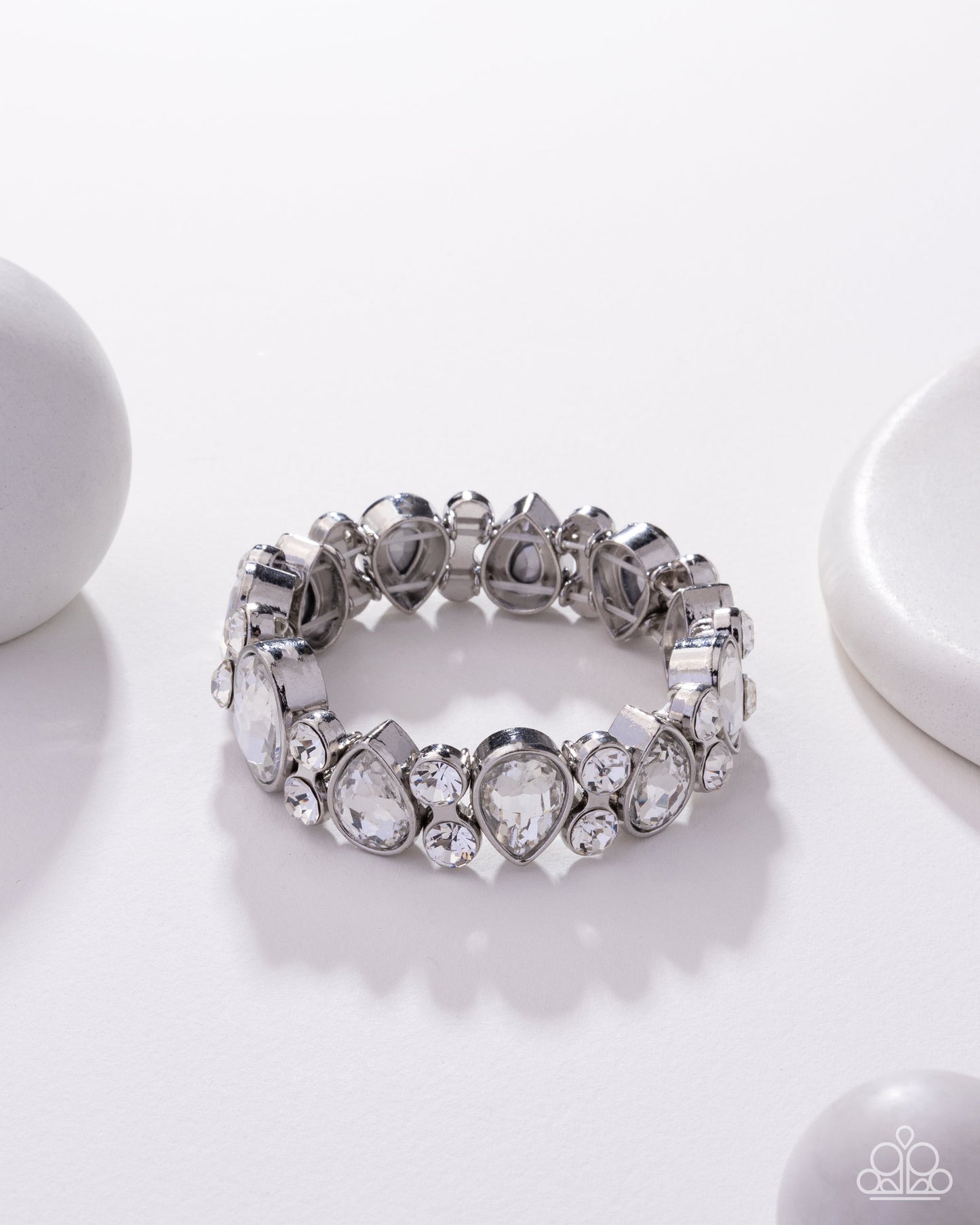 Paparazzi Secure Sparkle - White Bracelet