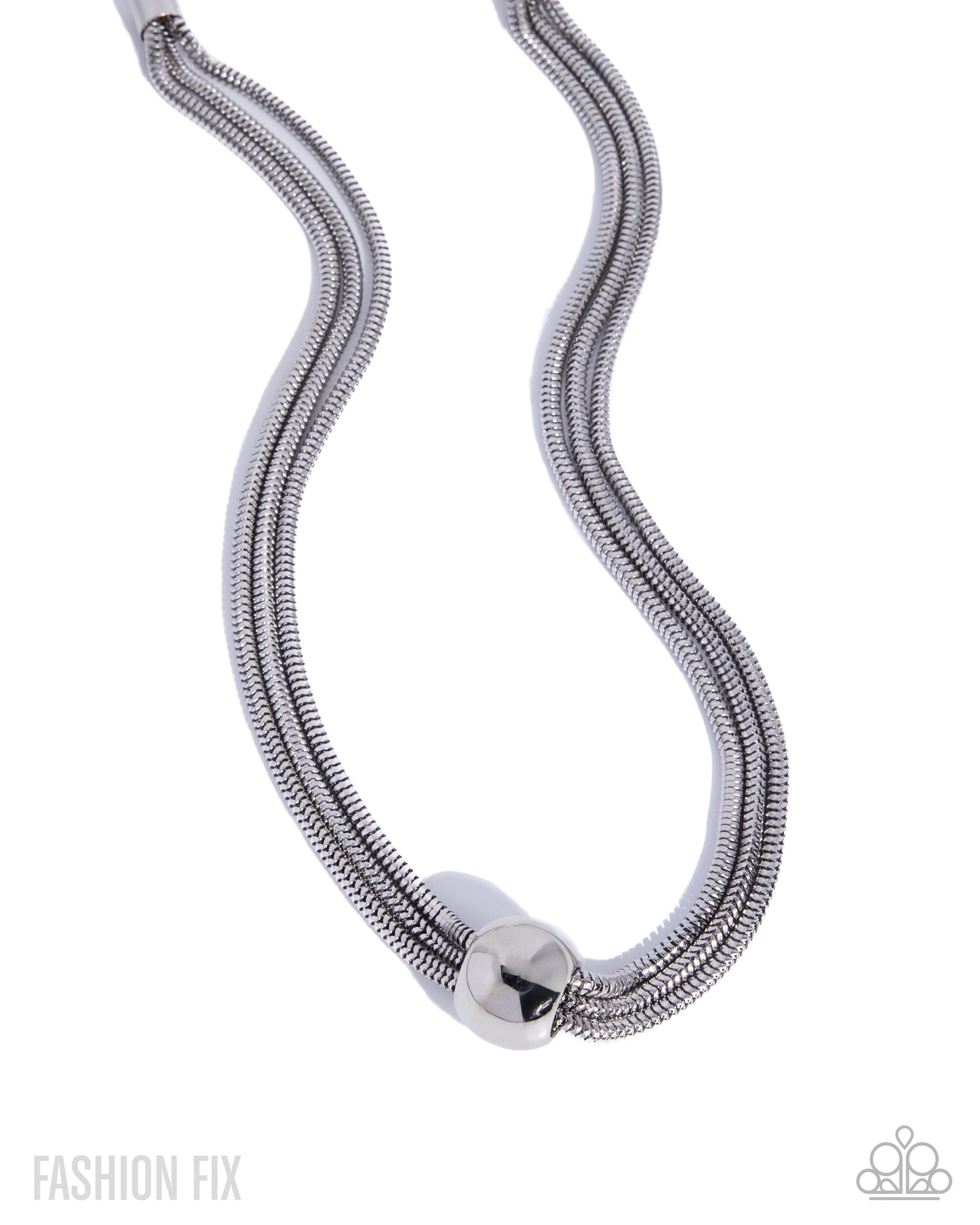Paparazzi Sleek Study - Silver Necklace