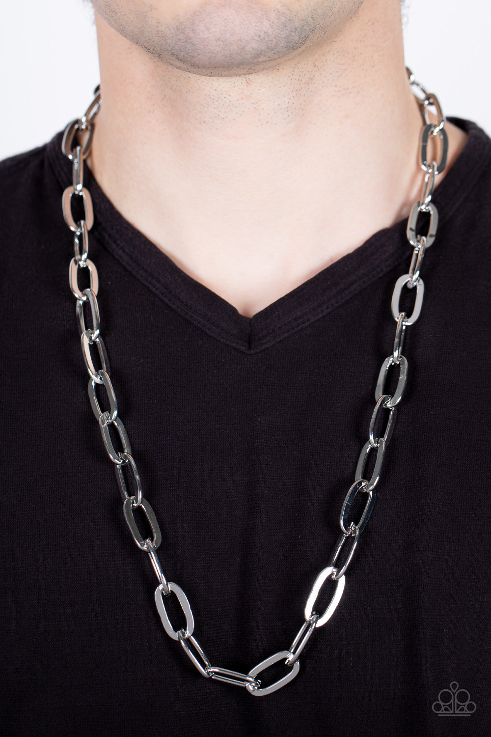 Urban Quarterback - Silver Paparazzi Necklace