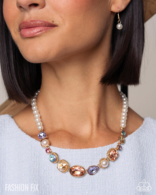 Paparazzi Adorably Antique - Multi Necklace