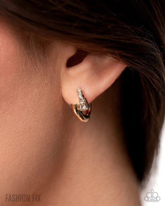 Personalized Pizzazz - Gold Earrings