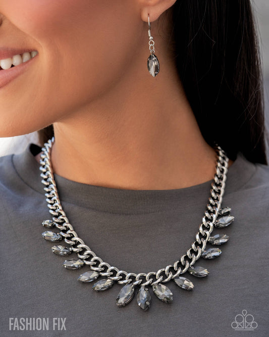 Paparazzi Elegant Exception - Silver Necklace