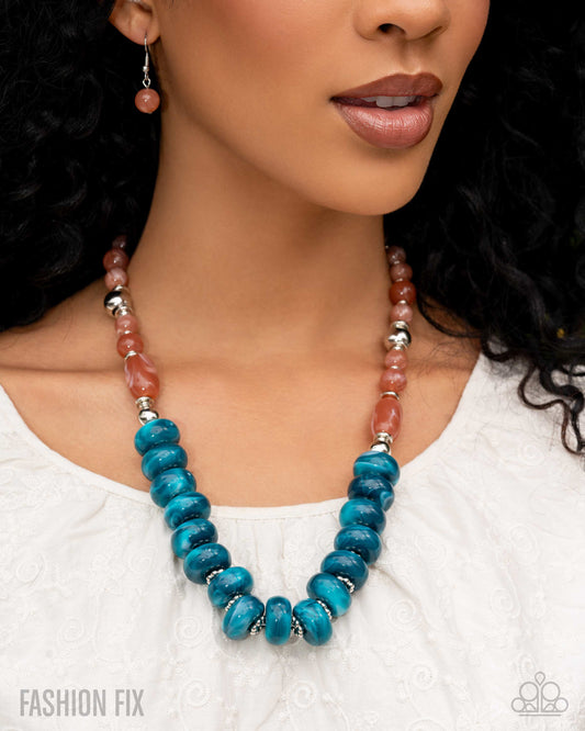 Paparazzi Bubbly Broadcast - Blue Necklace