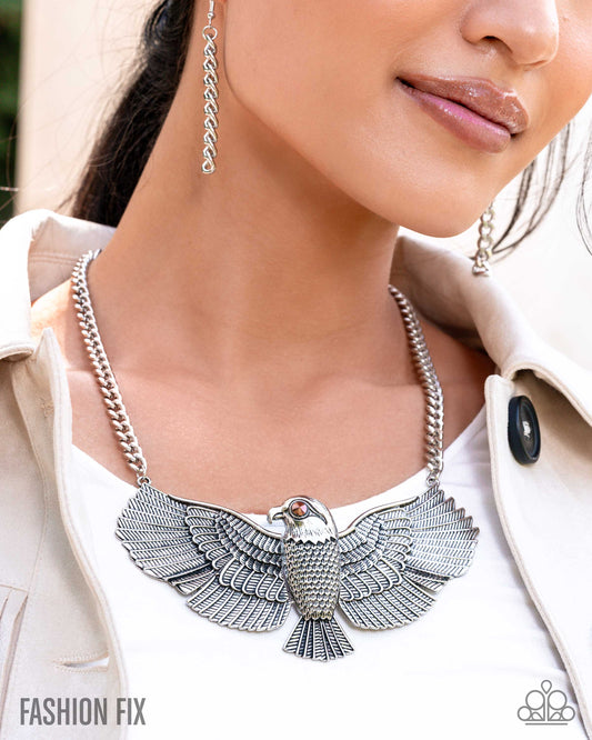 Paparazzi Proud as an Eagle's Scream - Silver Necklace