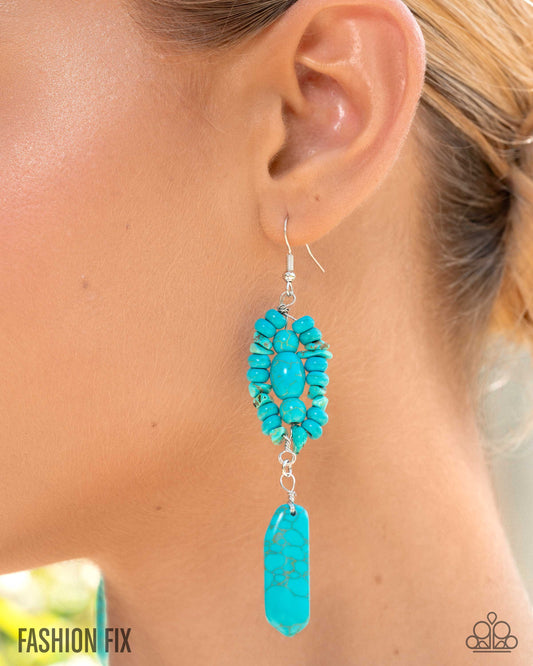Paparazzi Valuable Voyage - Blue Earrings