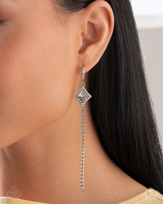 Paparazzi Soft-Hearted Sentiment - White Earrings