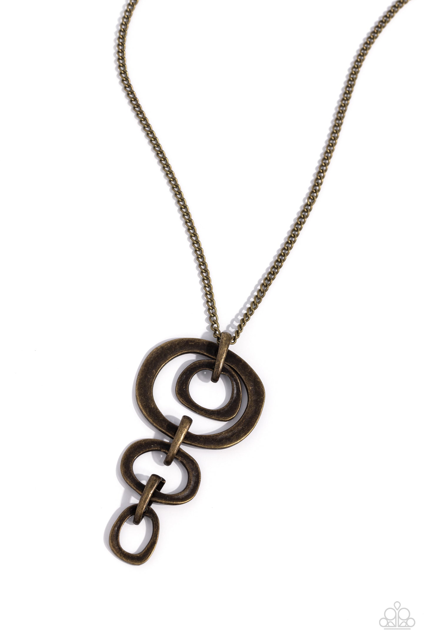 Paparazzi Tranquil Trickle - Brass Necklace