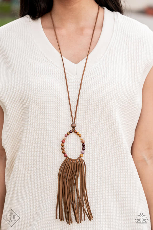 Paparazzi Namaste Mama - Brown Necklace
