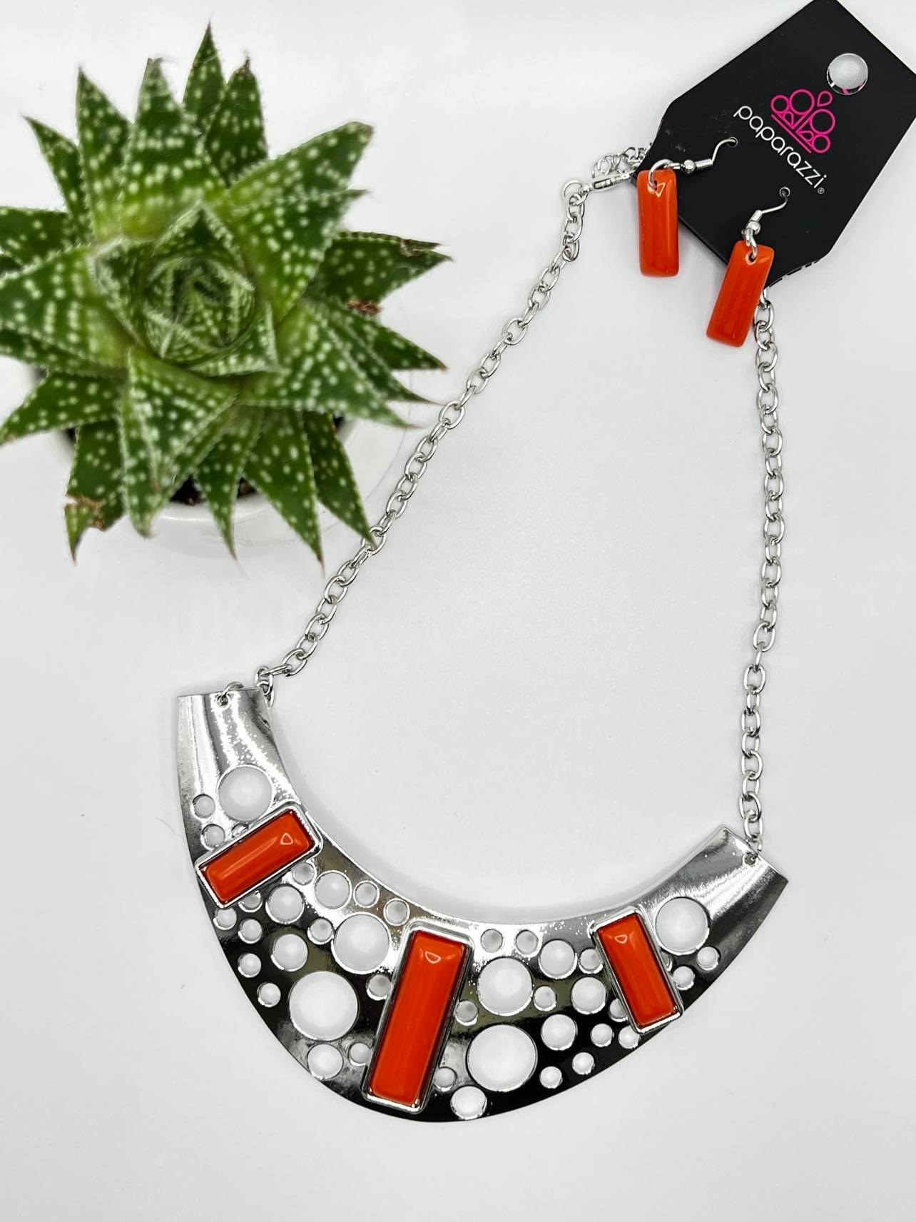 Real Zeal - Orange Paparazzi Necklace
