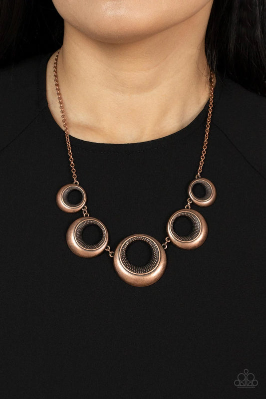 Solar Cycle - Copper - Paparazzi Necklace