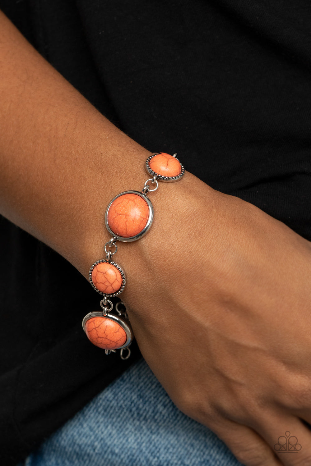 Turn Up The Terra - Orange Paparazzi Bracelet