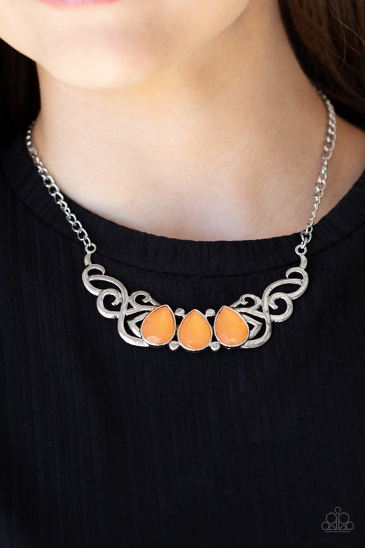 Heavenly Happenstance - Orange Paparazzi Necklace