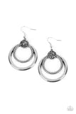 Spun Out Opulence - Silver Paparazzi Earrings
