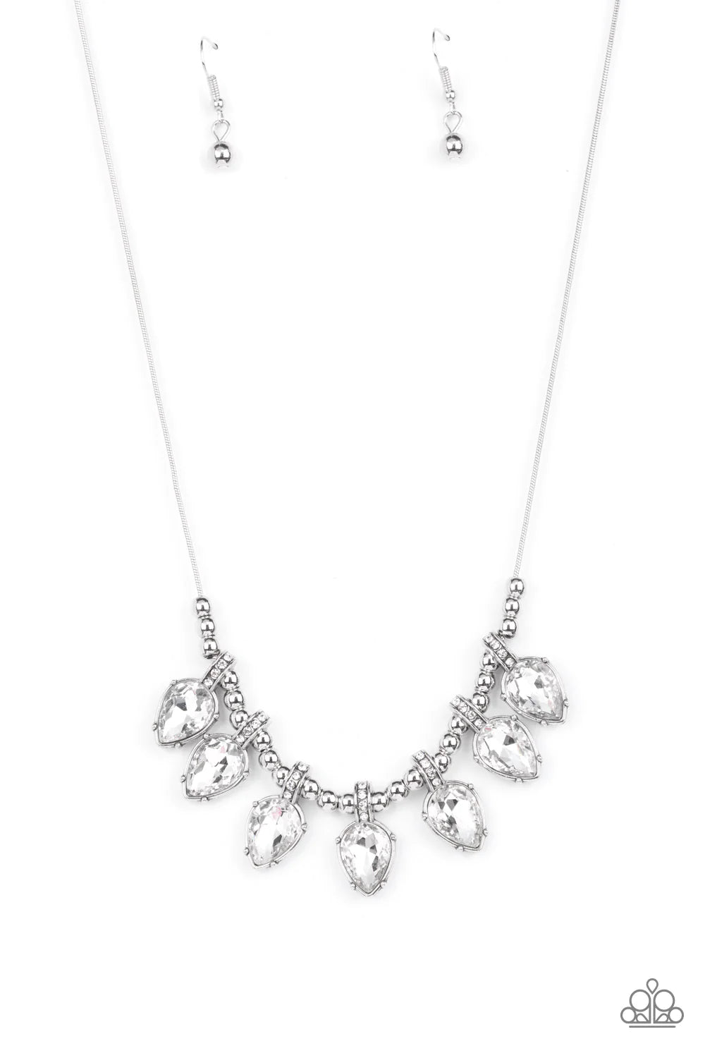 Crown Jewel Couture - White Paparazzi Necklace