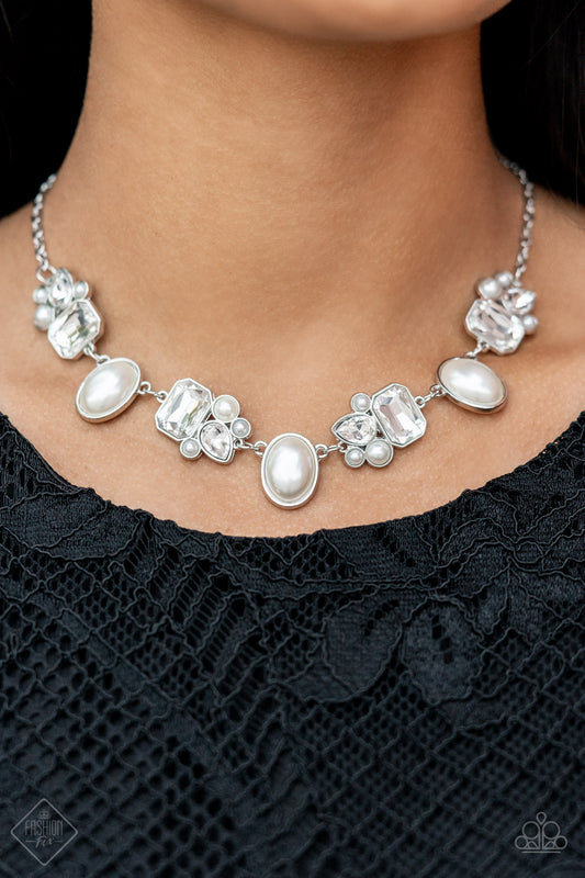 Sensational Showstopper - White - Paparazzi Necklace
